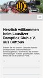 Mobile Screenshot of lausitzerdampflokclub.de