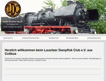 Tablet Screenshot of lausitzerdampflokclub.de